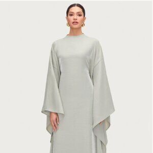 Alia Butterfly Inner Tie Abaya Dress - Pistachio M / 54"